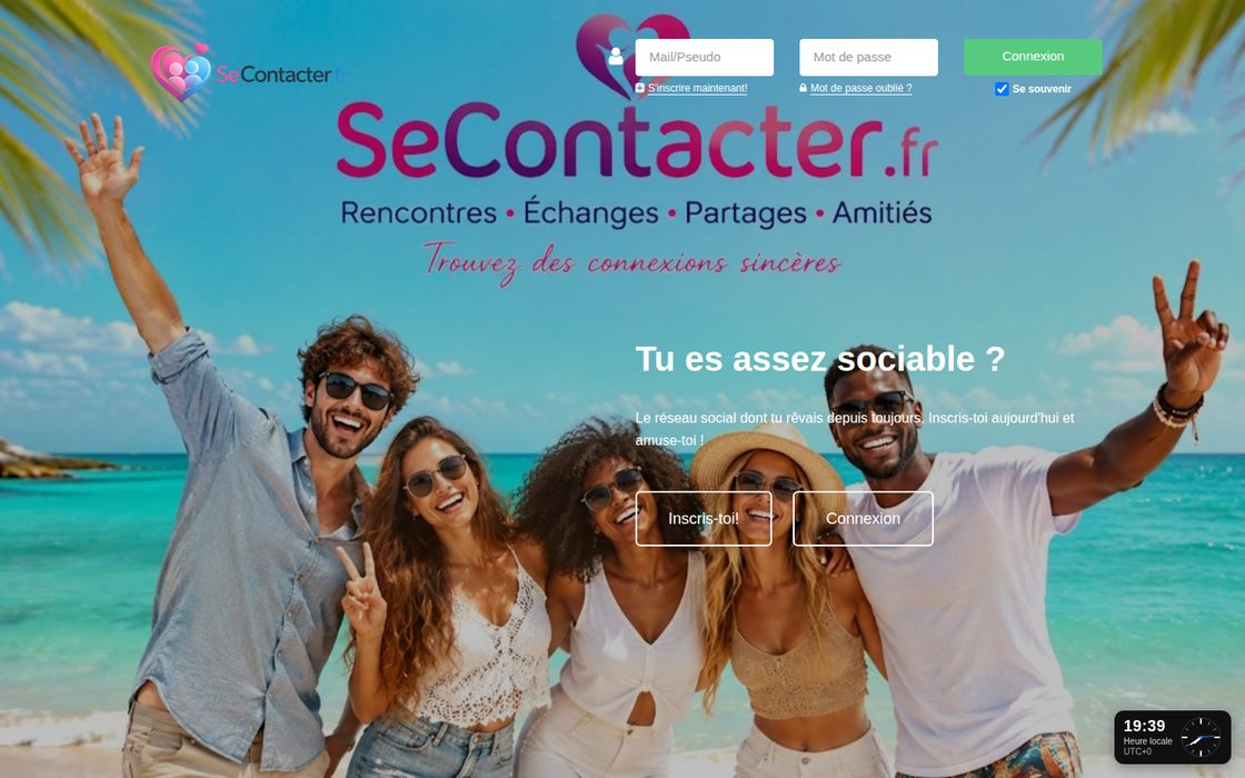 Page d'accueil du site SeContacter.fr